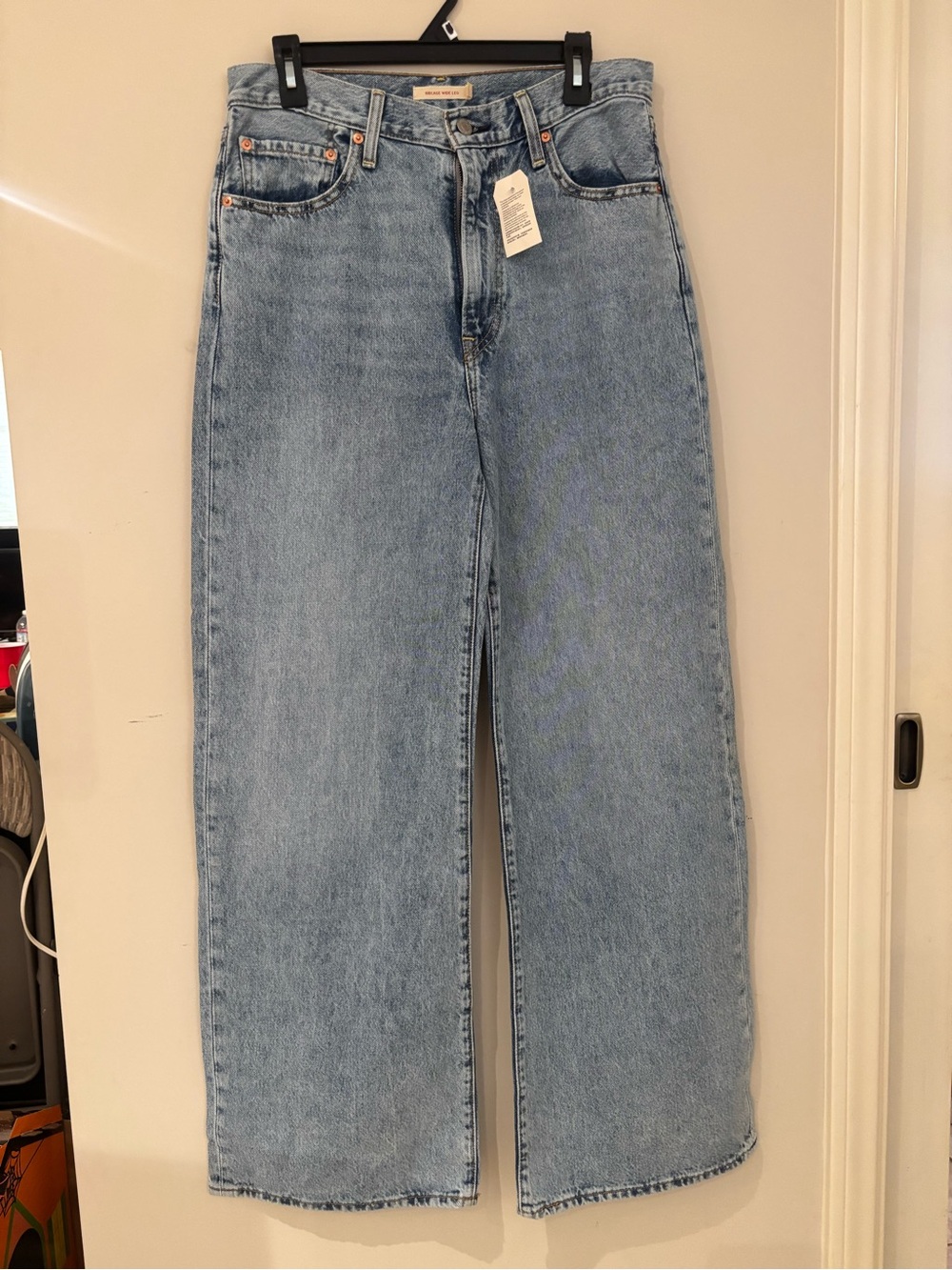 Levi's Light Blue Ribcage Wide-Leg Jeans